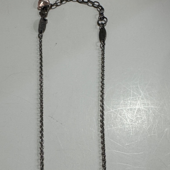 Sabika Silver Tone Necklace with Pink Pendant - Picture 6 of 14